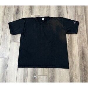 Champion Vintage Black Heavyweight Jersey Short Sleeve Tee Mens Sz XL